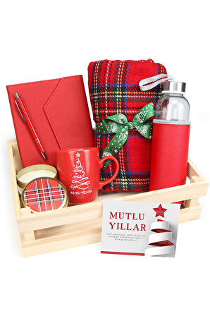 Ahşap Kasada Yeni Yıl Hediye Seti
