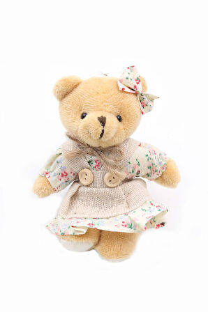 Pembe Kahve Fincan & Toka & Ayıcık Anahtarlık & Mini Mum & 2'li Tek İçimlik Türk Kahvesi Hediye Seti