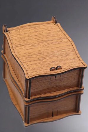 Ahşap Kutulu Gold Detaylı Siyah Renk Alevli Ejderha Çakmak