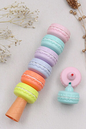 Makaron Fosforlu Kalem & Bloknot & 2'li Bitki Çayı & Godiva Çikolata & Pembe Kupa Hediye Seti