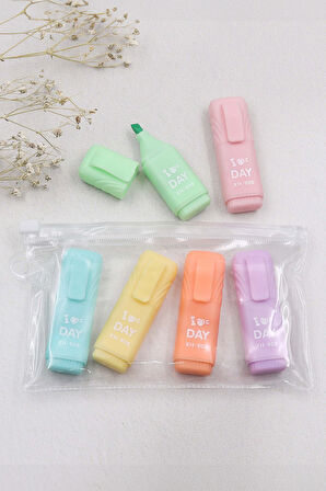 Sarı Touch Pen & Bloknot & Dikişli Mini Not Defteri & Haftalık Planner & Fosforlu Kalem Hediye Seti