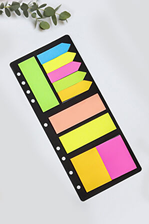 Haftalık Planner & Yapışkan Notluk & Makaron Fosforlu Kalem & Bloknot Hediye Seti