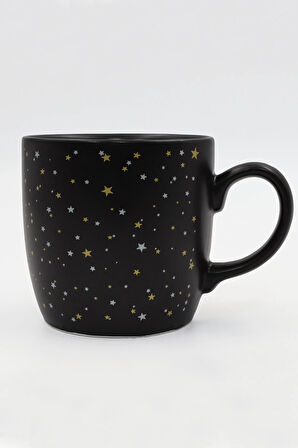 Yıldızlı Kupa & Siyah French Press & Doğum Günü Yıldız Mum Hediye Seti