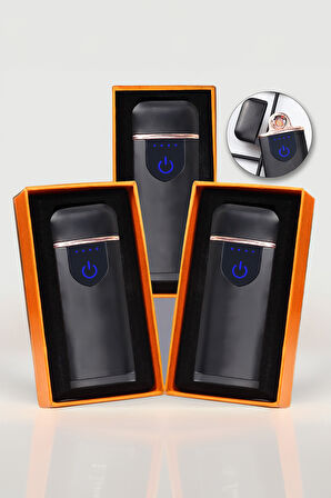 3'lü USB Şarjlı Dokunmatik Alevsiz Elektronik Çakmak