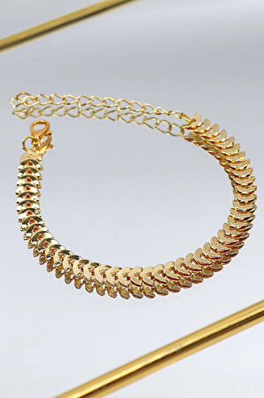 Başak Desen Bileklik & Işıltılı Suyolu Bileklik & Yaprak Detaylı Çelik Kelepçe Bileklik Hediye Seti