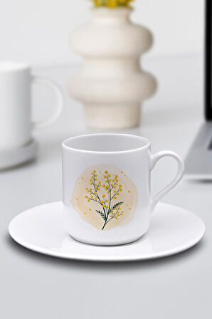 Baskılı Fincan & Ham Bez Çanta & Tasarım Fular Hediye Seti