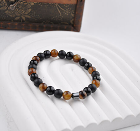 10 MM Onix Doğal Taş Unisex Bileklik