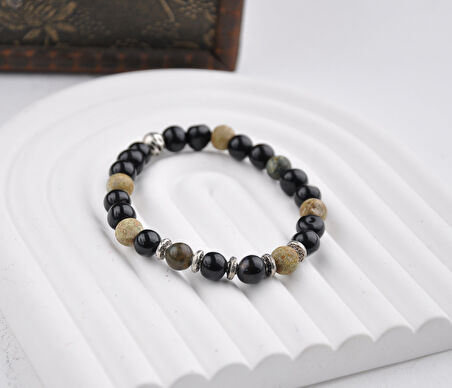 10 MM Onix Doğal Taş Unisex Bileklik