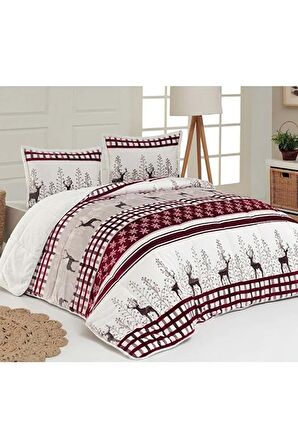 Comforter Deer Gri Çift Kişilik Yorgan Seti