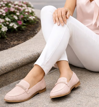 Kadın Hakiki Deri Günlük Tokalı Klasik  Babet Loafer Ayakkabı