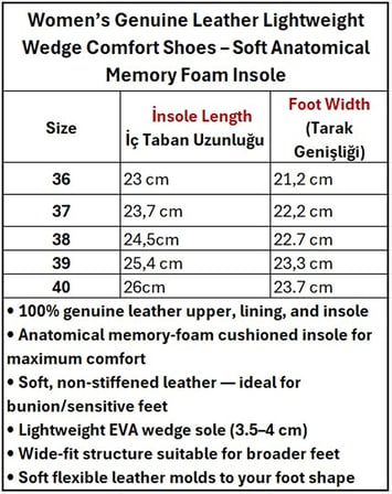 Kadın Hakiki Deri Dolgu Topuklu Hafif Anatomik 4 cm Dolgu Topuk Günlük Ayakkabı
