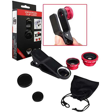 Powermaster Pm-12197 Universal Akıllı Telefon Lens Seti Siyah