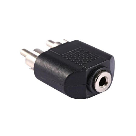 3.5 Mm Stereo Dişi/2 Rca Erkek Çevirici Jack