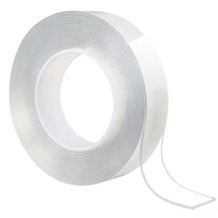 Sunup Sn-14654 Çift Taraflı Nano Teknoloji Süper Yapıştırıcı Şeffaf Bant 1mm 3cm 2m