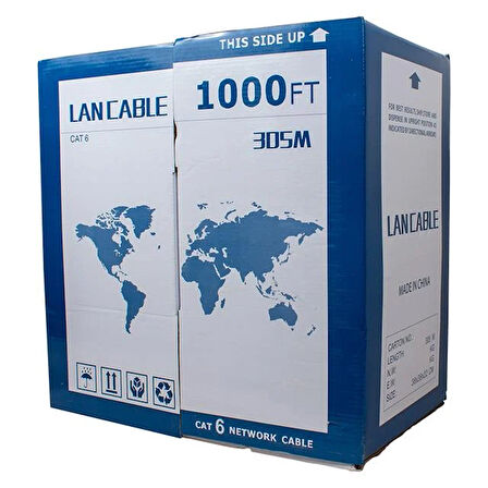 Powermaster Cat6 Utp 23Awg 0.57 Mm 305 Metre   Kablo