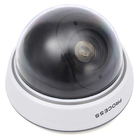 Powermaster Pm-2001 Kırmızı Ledli Maket Dome Kamera Beyaz