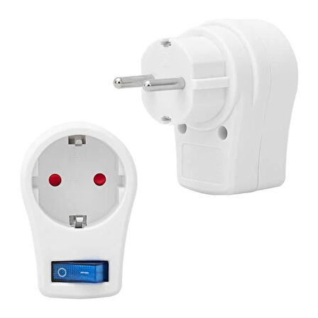 Powermaster 16816 Tekli Anahtarlı Akım Korumalı Priz Beyaz