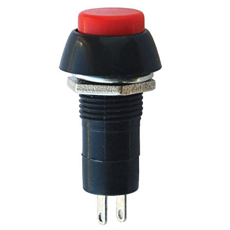 IC-186 YUVARLAK BASMALI 12MM KALICILI BUTON ANAHTAR PBS-11A-B  (5 Lİ PAKET)