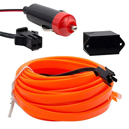 Powermaster Pm-18224 Araç İçi Neon Oranj 5 Metre Ip Aydınlatma