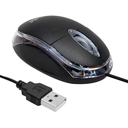 Hello HL-18736 XT-610 800 Dpı Optik Işıklı Kablolu Mouse Siyah