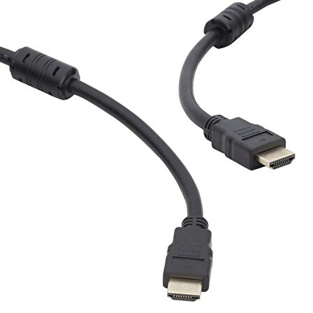 Powermaster Plastik Düz Siyah 5 Metre  Hdmi Kablo Poşetli