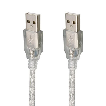 Usb Erkek-erkek Kablo 3 M Şeffaf S-lınk Sl-165m