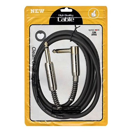 POWERMASTER LD377 6.3MM MONO ERKEK + 6.3MM L TİP MONO ERKEK 1.5 M