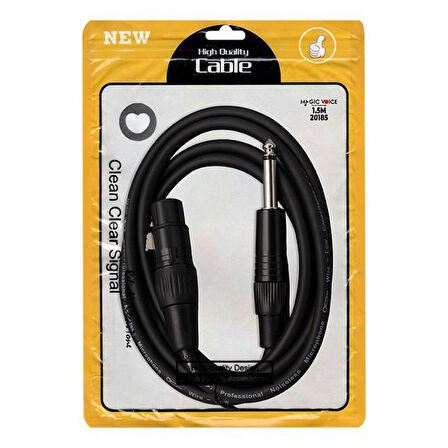 POWERMASTER LD379 XLR CANON DİŞİ + 6.3MM MONO ERKEK 1.5 METRE KA