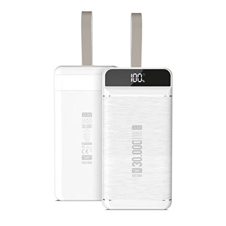 Powerway Qc30 30000 Mah Di Ji Tal Göstergeli Ekran Powerbank