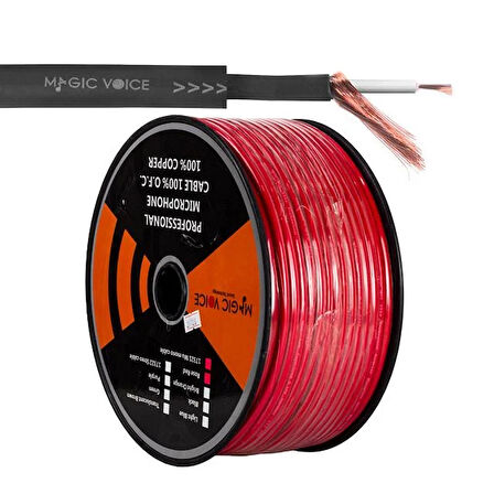 Magicvoice Mi Krofon Kablosu Mono 1. Kali Te 100 Metre Kırmızı