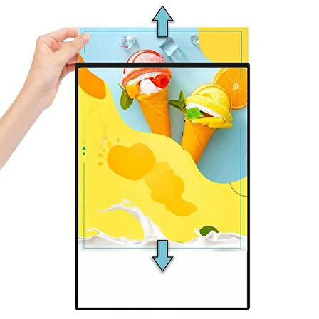 Powermaster Pm-21756 Ledli A2 Değiştirilebilir Reklam Poster Çerçevesi Tabela 1 ADET