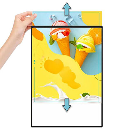 Powermaster Pm-21757 Ledli A1 Değiştirilebilir Reklam Poster Çerçevesi Tabela 1 ADET