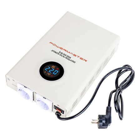 Powermaster Slım-2000 Otomatik 1200 Watt 2000va Voltaj Regülatörü