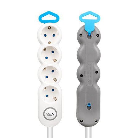 Vea Ve-2s4s 4lü 1.5 Metre Kablolu Anahtarlı Grup Priz