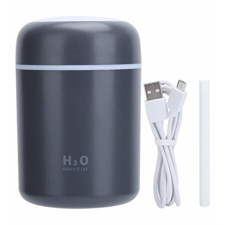 Powermaster Dq-107 H2o Usb Kablolu Renkli Ortam Nemlendirici Siyah