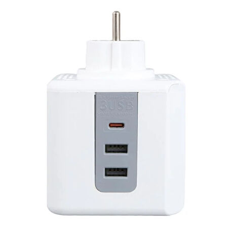 Vea Ve-23089 3 Soketli 2xusb+type-c Çocuk Ve Termal Korumalı Priz