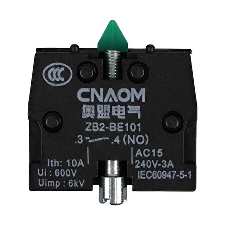 Lay5-be102 22 Mm Kontak Blok No Kırmızı