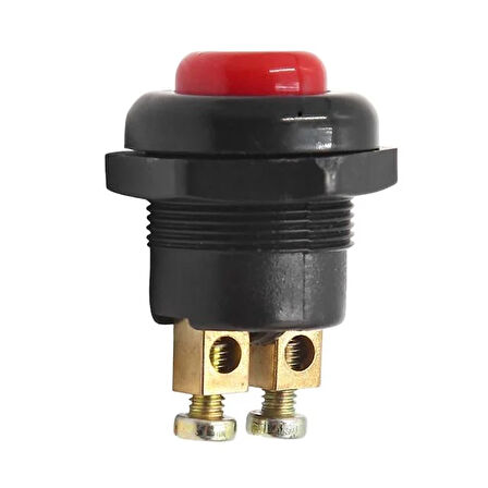 Powermaster 22 Mm Plastik 2p Marş-korna Butonu Kırmızı Ic-180a-1