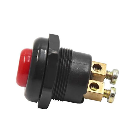 Powermaster 22 Mm Plastik 2p Marş-korna Butonu Kırmızı Ic-180a-1