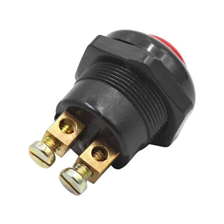 Powermaster 22 Mm Plastik 2p Marş-korna Butonu Kırmızı Ic-180a-1