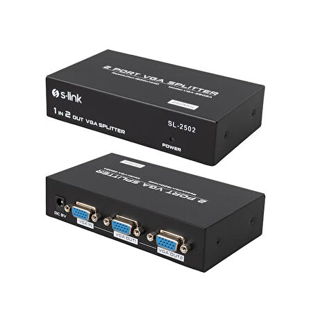 S-link Sl-2502 2 Port Vga Splitter Dağıtıcı