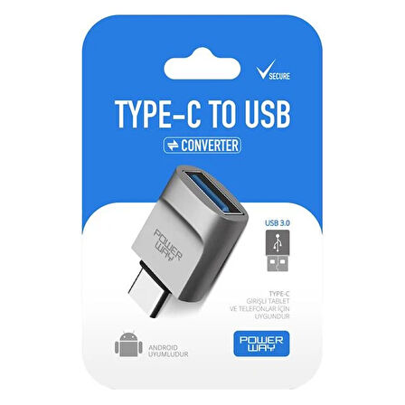Powerway Type-c To Usb-a 3.0 Dişi Otg Çevirici Adaptör Diğer