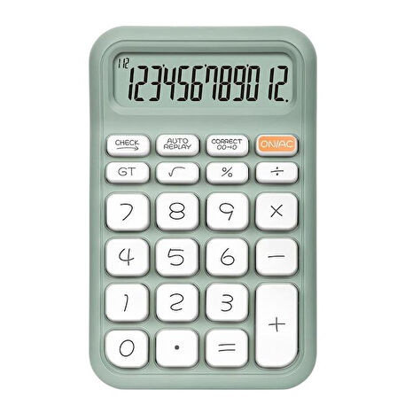 Powermaster Pm-25410 Yeşil 12 Haneli Hesap Makinesi Beyaz - Siyah