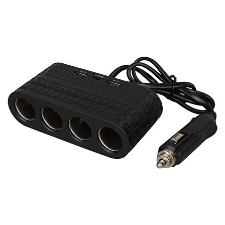 Olesson 1654 12-24v Çift Usb - Type-c 120w 80cm Kablolu 4'lü Araç Çakmak Çoklayıcı