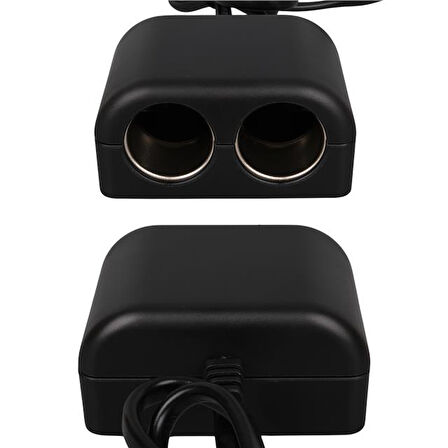 Olesson 1641 12-24v Çiftli Usbli 120w 80cm Kablolu Dijital Ekranlı Araç Çakmak Çoklayıcı