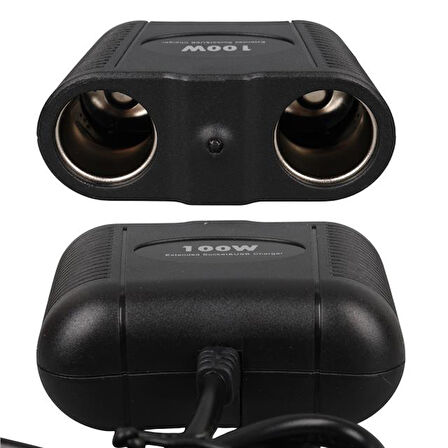 Olesson 1642 12-24v 100w 70cm Kablolu 2'li Araç Çakmak Çoklayıcı