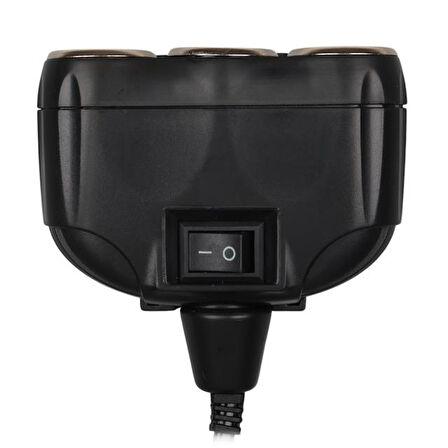 Olesson 1634 12-24v Tek Usb Girişli 120w 80cm Kablolu Dijital Voltaj Ekranlı 3'lü Araç Çakmak Çoklayıcı