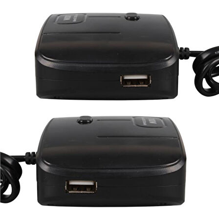 Olesson 1635 12-24v Çift Usb Girişli 100w 70 Cm Kablolu 3'lü Araç Çakmak Çoklayıcı 100x66x40mm