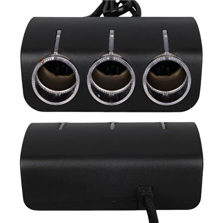 Olesson 1521 12-24v 120w 80 Cm Kablolu 3'lü Araç Çakmak Çoklayıcı