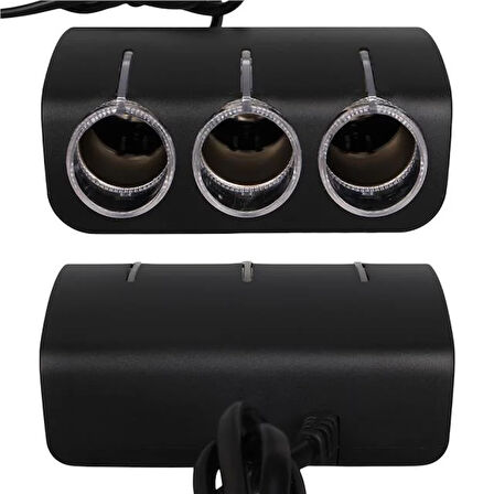 Olesson 1528 12-24v Tek Usb Girişli 120w 80cm Kablolu 3'lü Araç Çakmak Çoklayıcı